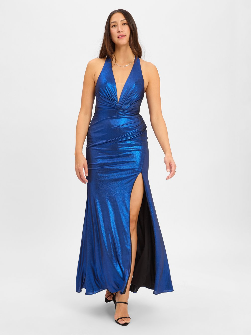 Luxuar Fashion Damska sukienka wieczorowa Kobiety niebieski, 36