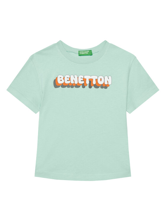 United Colors Of Benetton T-Shirt 3I1XG10HT Zielony Regular Fit