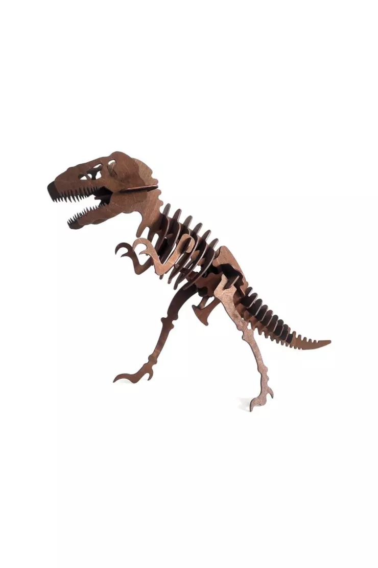 Puzzle drewniane 3D Szkielet t-rexa