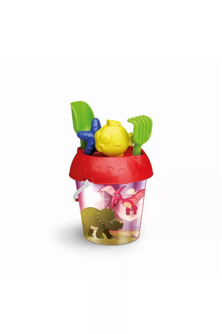 Wiaderko holograficzne Dino z foremkami