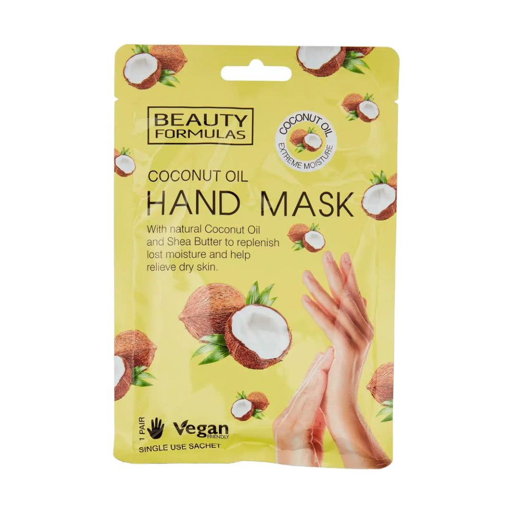 Beauty Formulas Maska na dłonie z olejem kokosowym 1 szt miniaturka
