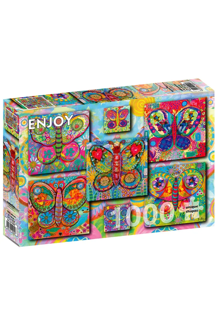 Puzzle 1000 el. Kolorowe motyle