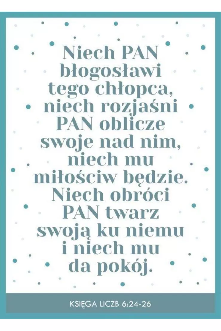 Kartka - Niech Pan błogosławi tego chłopca...