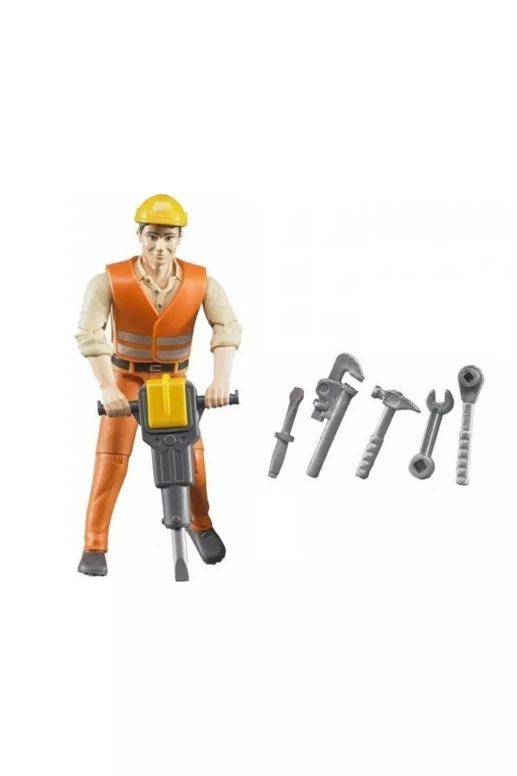 Figurka robotnika z akcesoriami