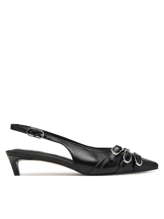 Tommy Jeans Czółenka Tjw Sling Back Kitten Heels EN0EN03171 Czarny