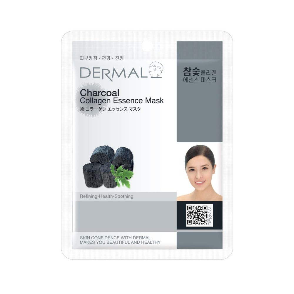 Dermal Charcoal Collagen Essence kolagenowa maska do twarzy z węglem 23 g