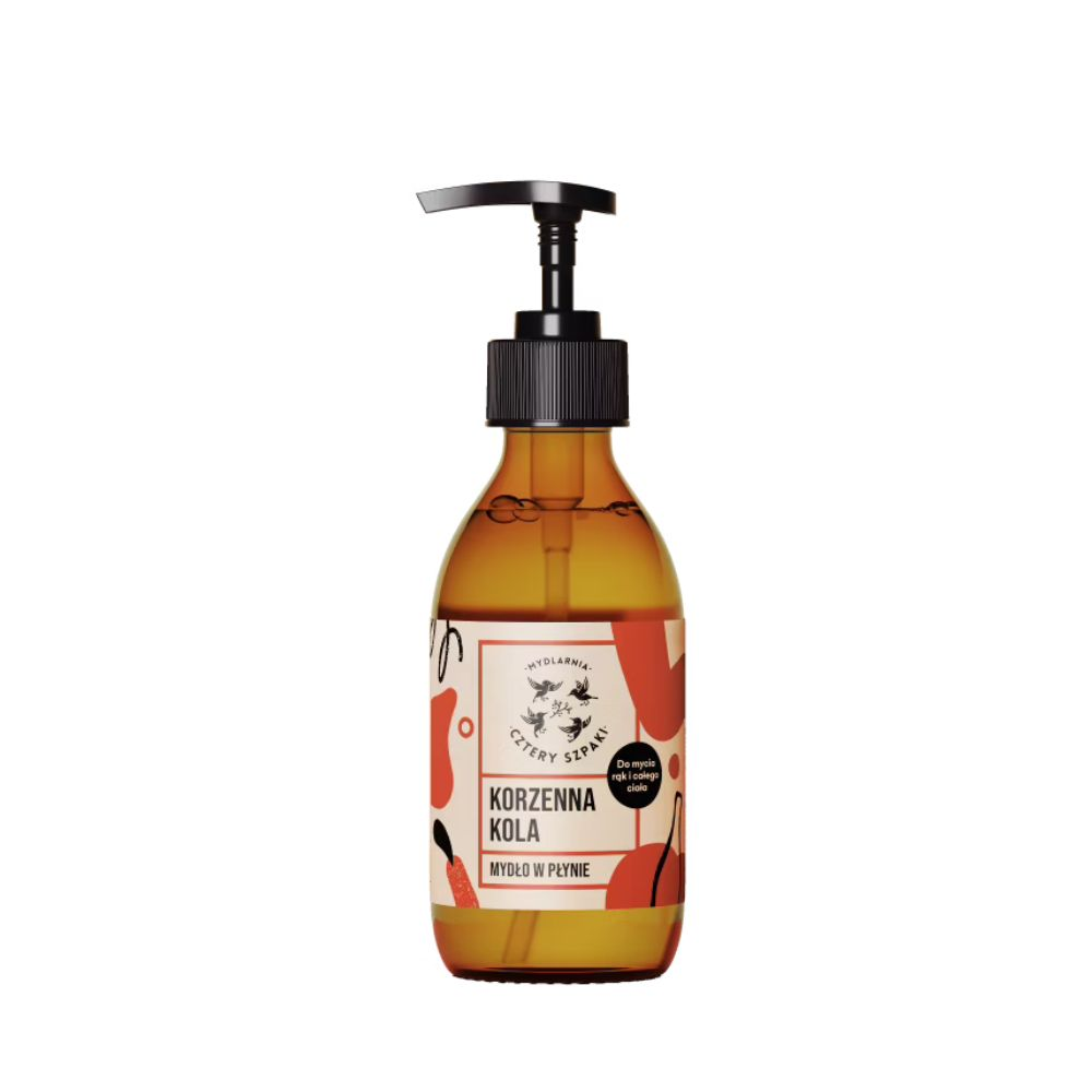 Mydlarnia Cztery Szpaki Korzenna Kola naturalne mydło w płynie 300 ml 