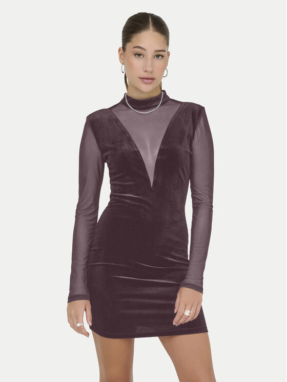 ONLY Sukienka koktajlowa Smooth 15360667 Fioletowy Slim Fit miniaturka