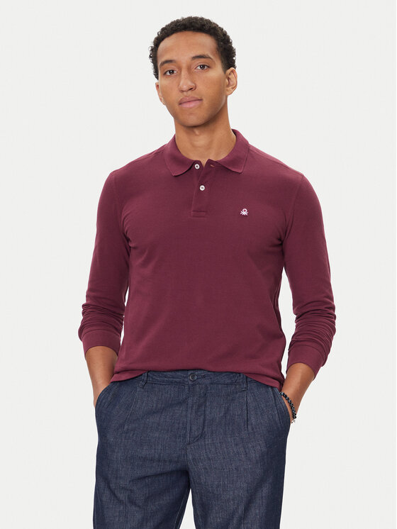 United Colors Of Benetton Polo 3089J3204 Fioletowy Regular Fit