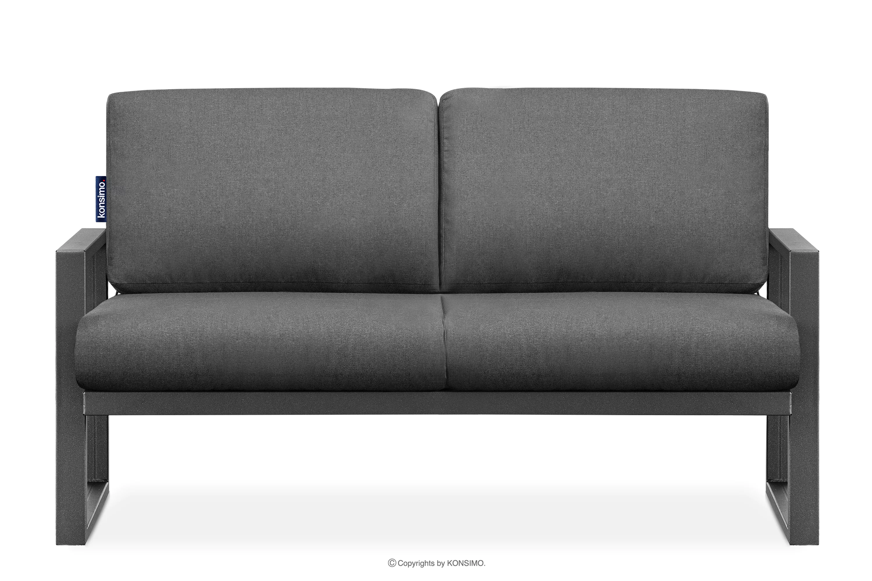 Sofa ogrodowa ze stali w stylu industrialnym antracytowy FRENA