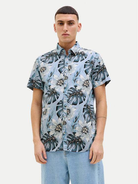 Jack & Jones Koszula Hawaii 12269137 Błękitny Comfort Fit