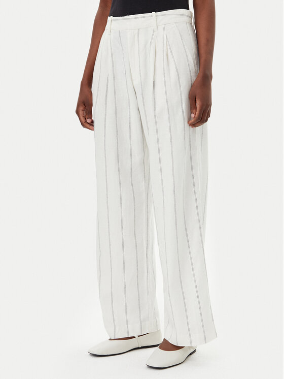 Gap Spodnie materiałowe 713998-01 Écru Wide Leg
