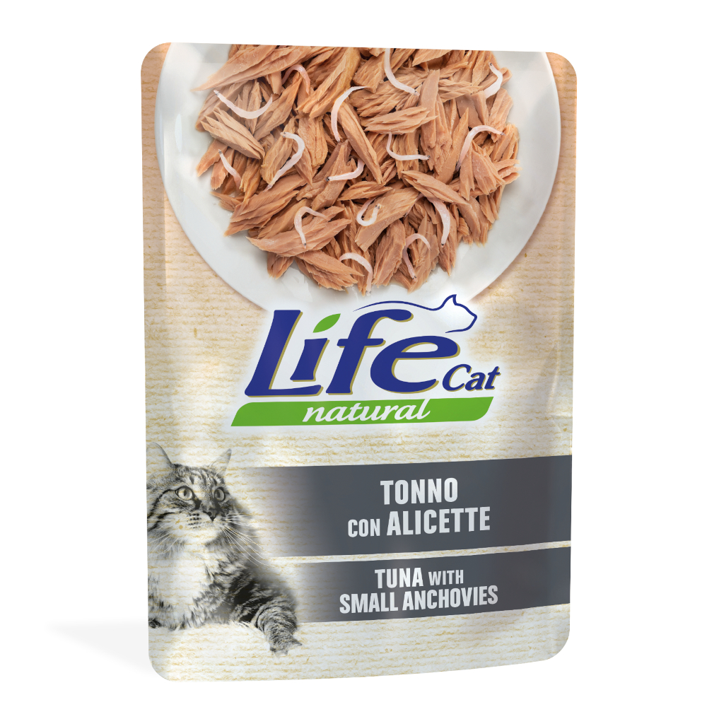Life Cat Natural Adult, 6 x 70 g - Tuńczyk z sardynkami