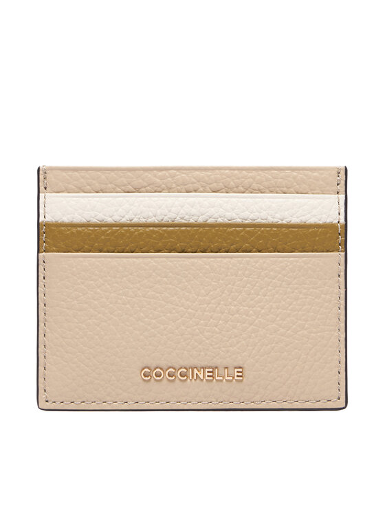 Coccinelle Etui na karty kredytowe M10 Metallic Tricolor E2 M10 12 95 01 Beżowy