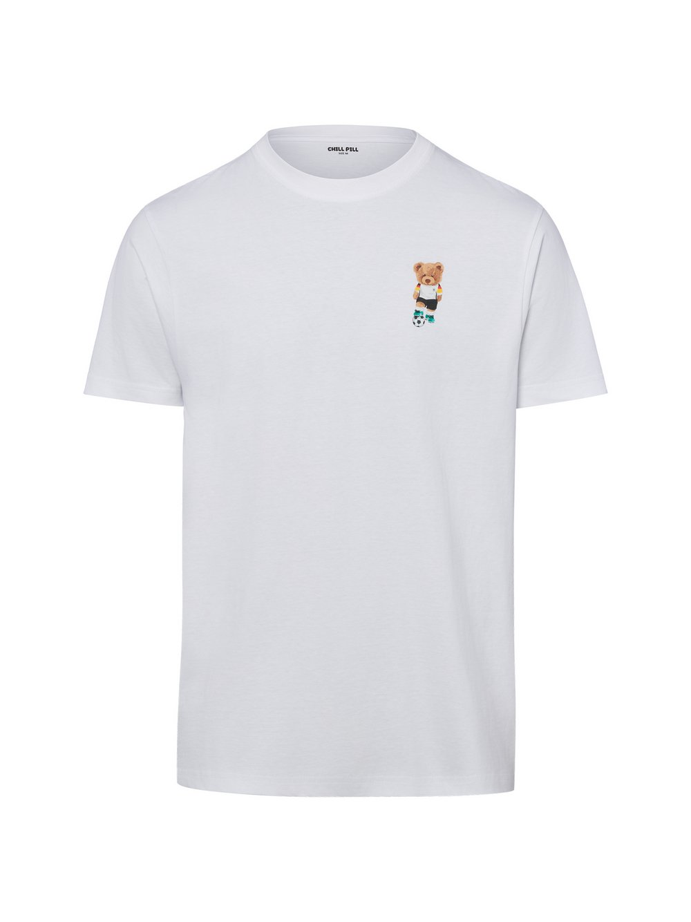 Chill Pill Koszulka męska - Football Bear Mężczyźni Bawełna (100%) biały, XXL