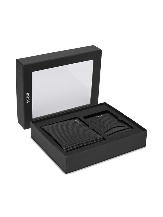 BOSS Zestaw portfel i etui na karty 50563867 Czarny