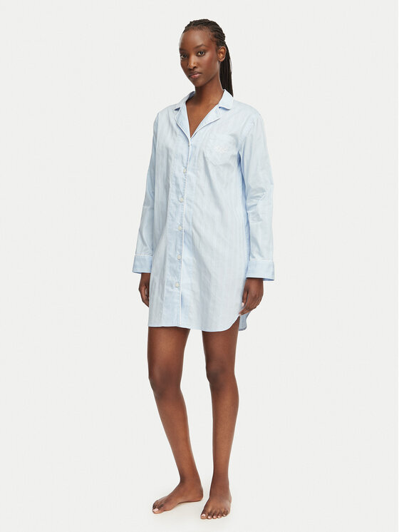 LAUREN RALPH LAUREN Koszula nocna ILN32507 Niebieski jasny Relaxed Fit
