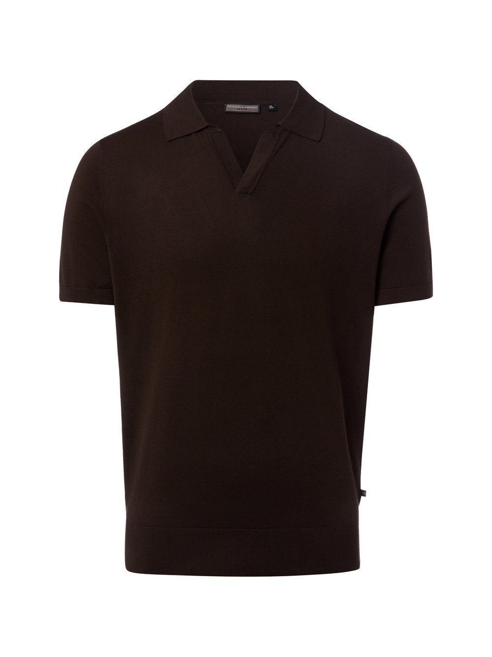 Finshley & Harding Męska koszulka polo z dzianiny Mężczyźni Bawełna brązowy, XL