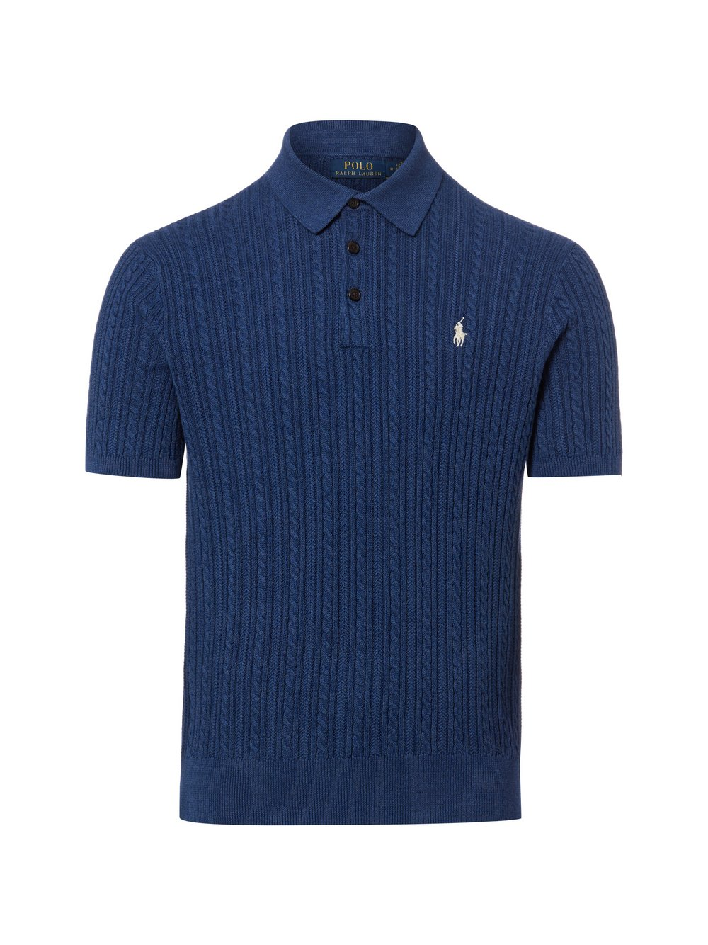 Polo Ralph Lauren Męska koszulka polo z dzianiny Mężczyźni Bawełna niebieski, M