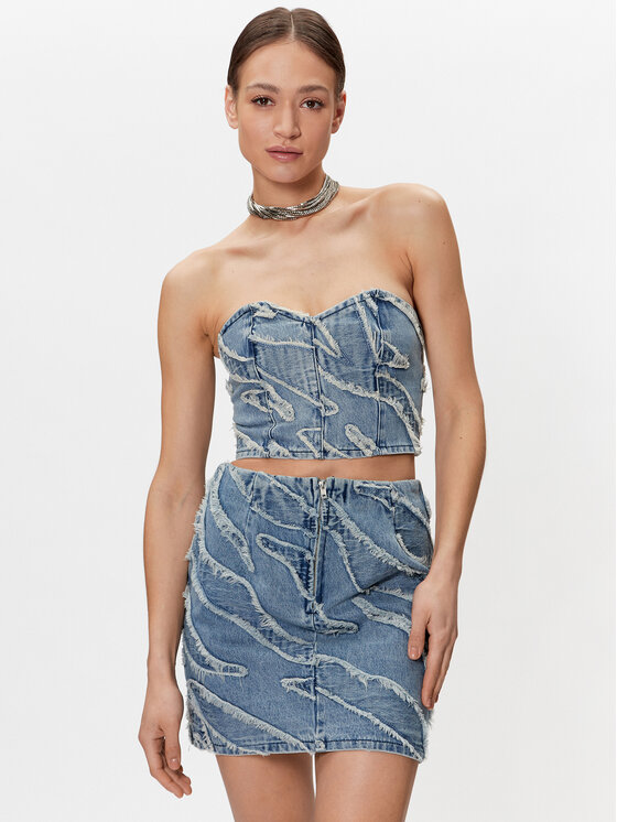 Gestuz Top Larisa 10906883 Niebieski Slim Fit