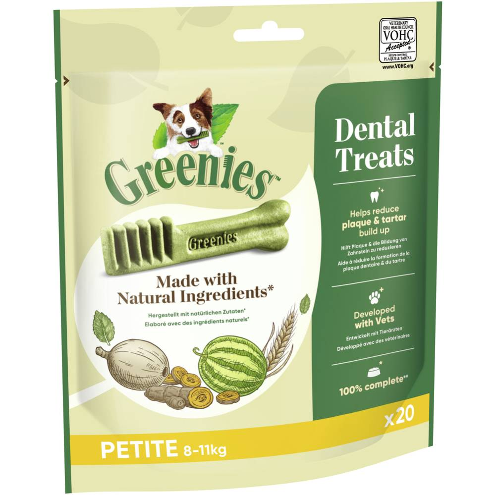 Korzystny pakiet Greenies, przysmak pielęgnujący zęby dla psów - Petite, 3 x 340 g