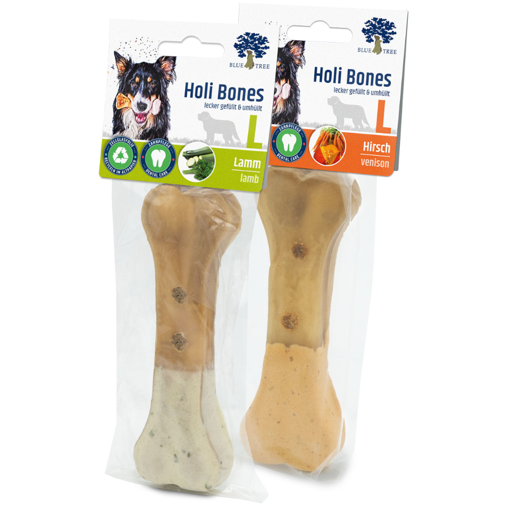 Blue Tree Holi Bones, jagnięcina i jeleń - Rozmiar L (1x jagnięcina, 1x jeleń)