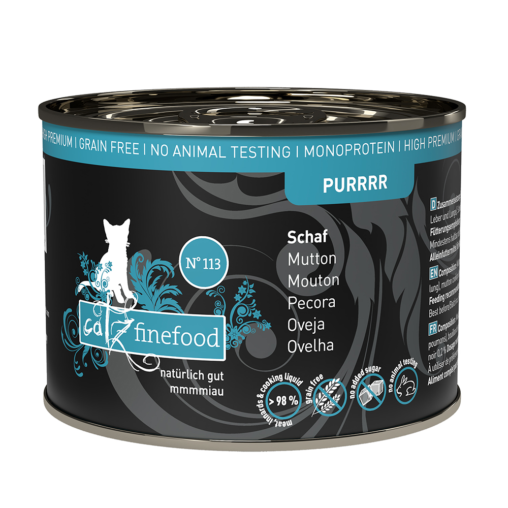 catz finefood Purrrr w puszkach, 12 x 200 g / 190 g - No. 113, owca (12 x 200 g)