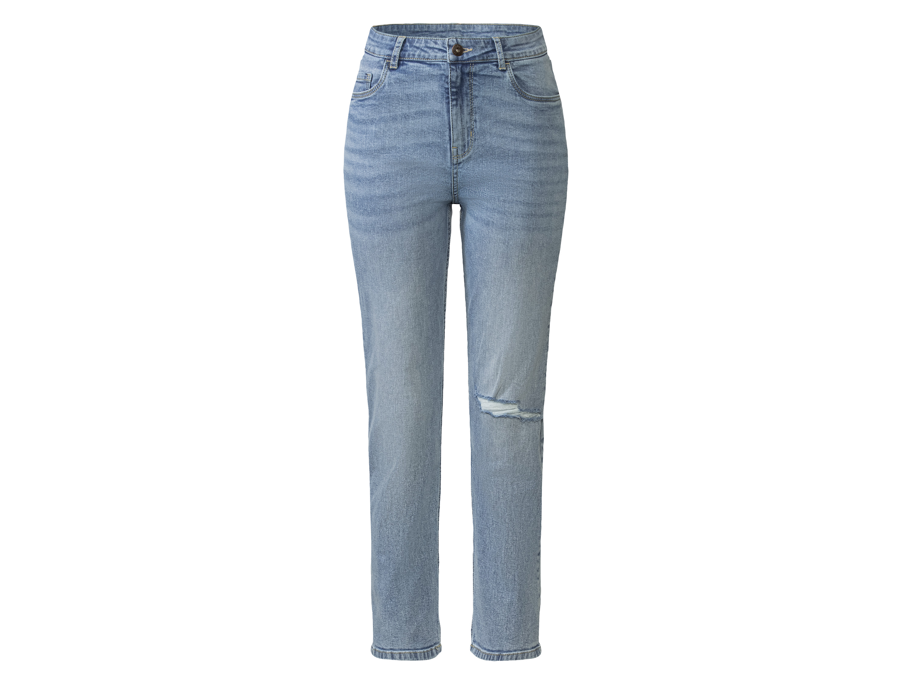 esmara® Jeansy damskie straight fit (42/34, Jasnoniebieski)