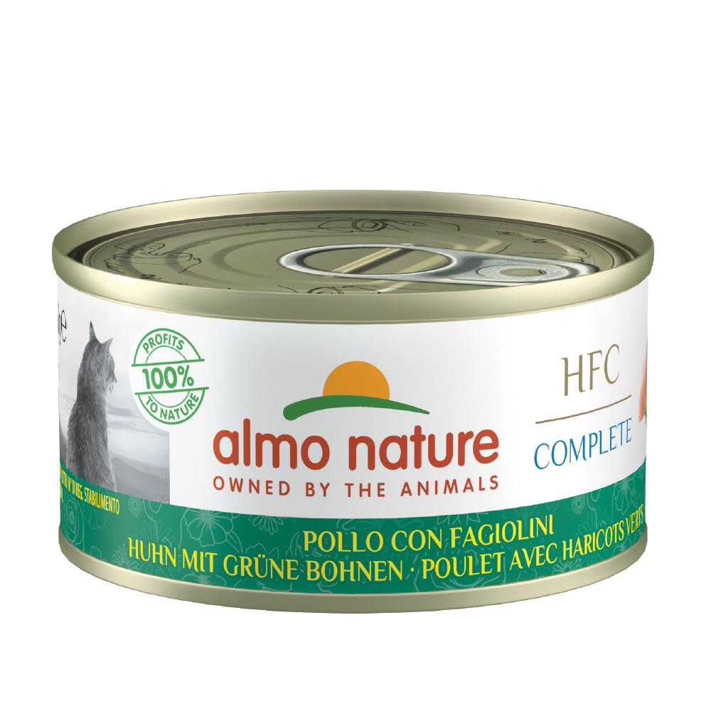 Pakiet Almo Nature HFC Complete, 24 x 70 g - Kurczak z zieloną fasolką