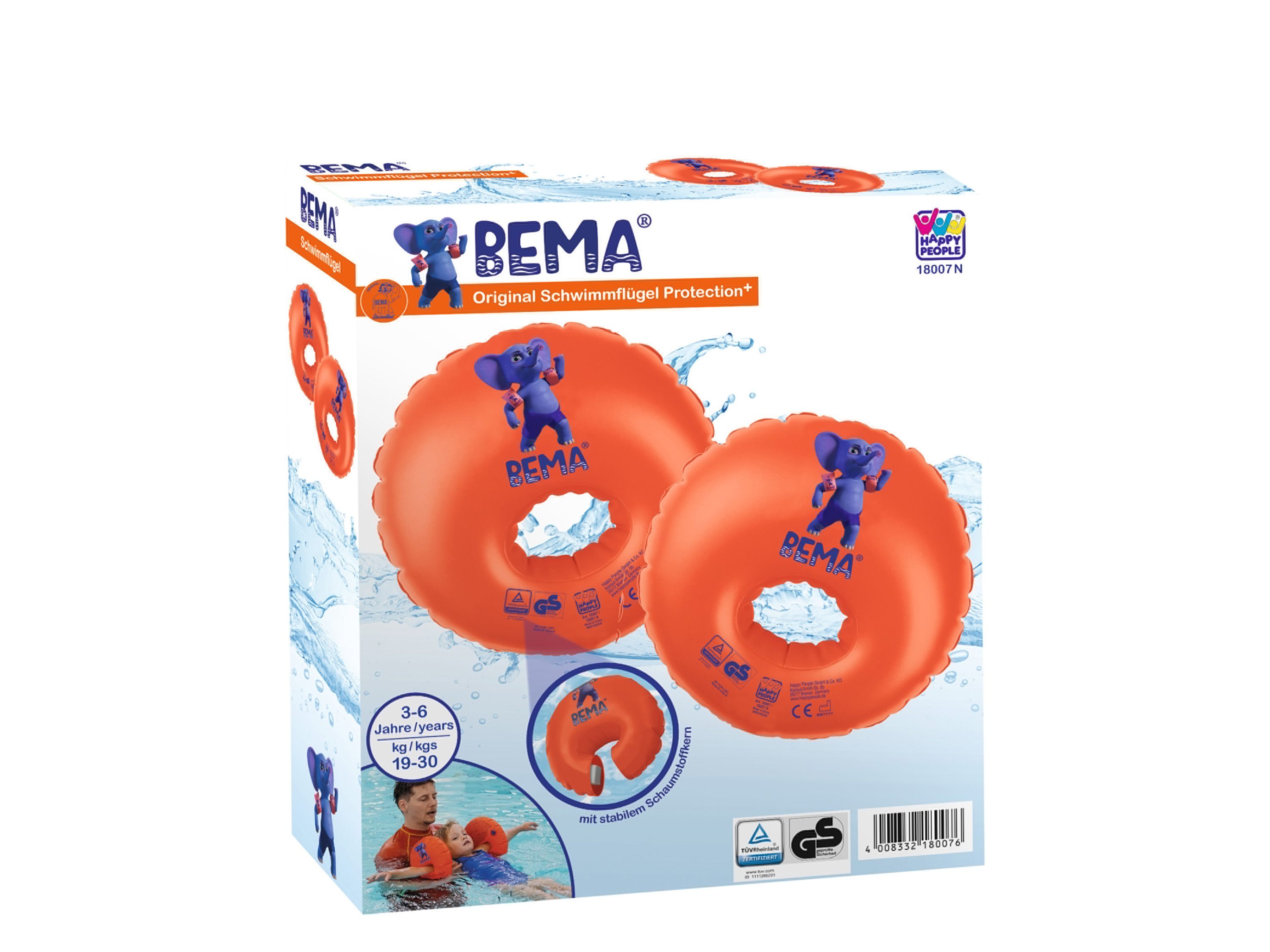 BEMA® Fotelik do pływania  / Rękawki do pływania (Dla dzieci o wadze do 19-30 kg, 25 x 29 cm)