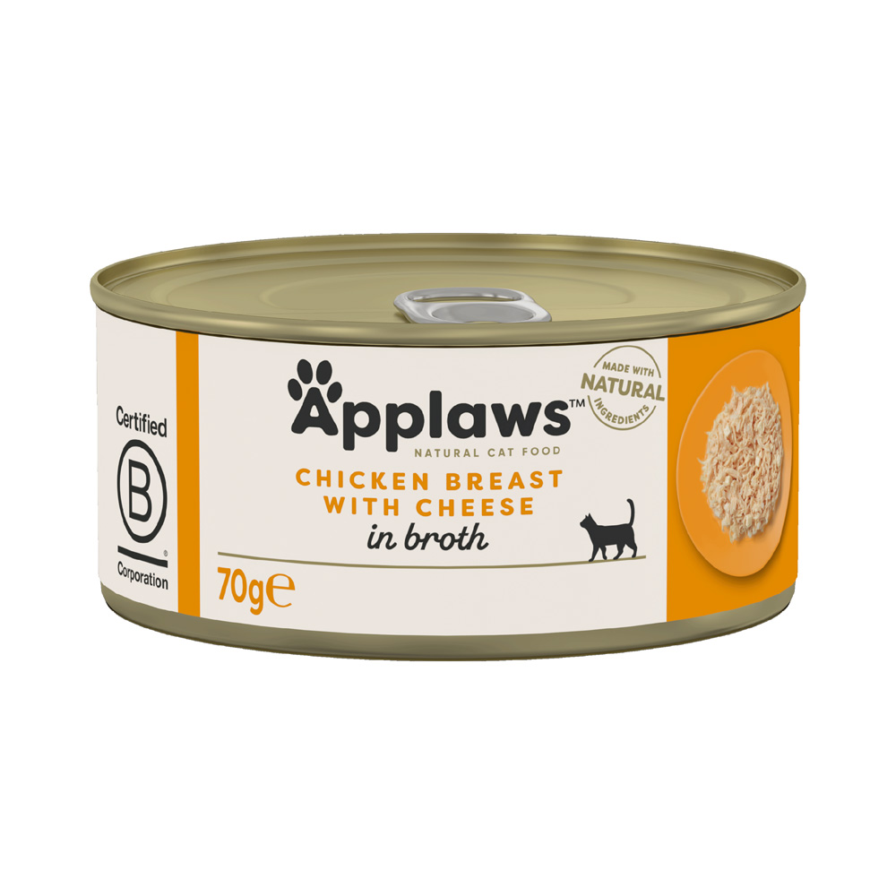 Megapakiet Applaws w bulionie, 24 x 70 g - Pierś z kurczaka z serem