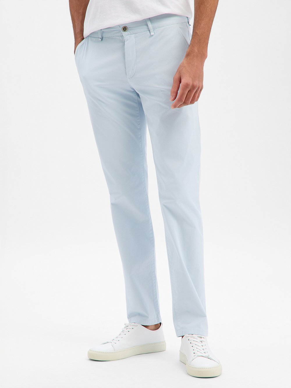 Alberto Męskie spodnie materiałowe - Lou Mężczyźni Bawełna niebieski, 34-34