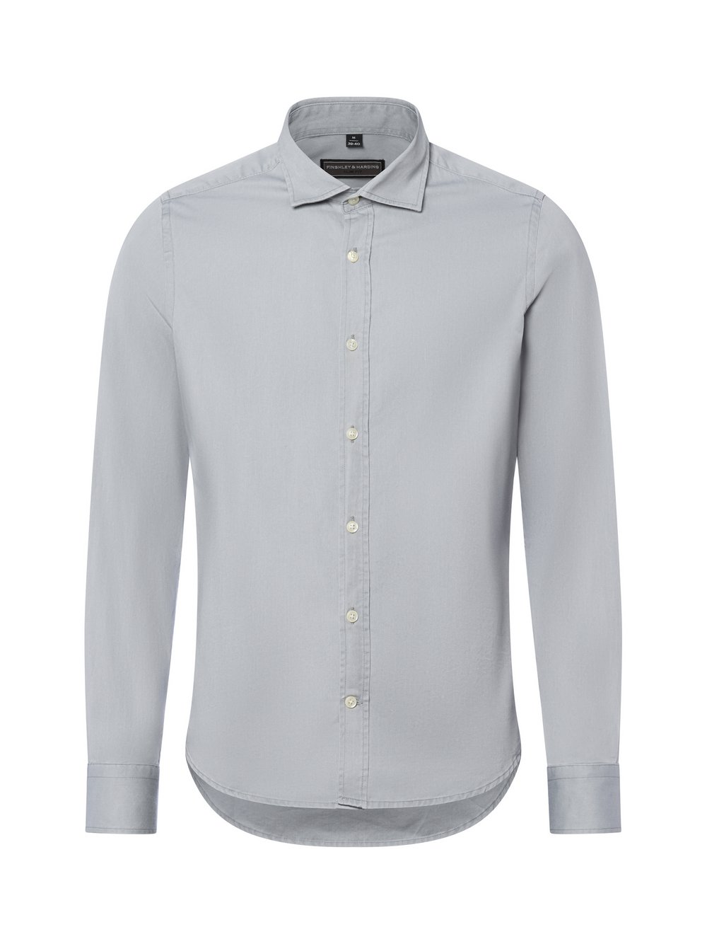 Finshley & Harding Koszula męska Mężczyźni Slim Fit Bawełna szary, XL