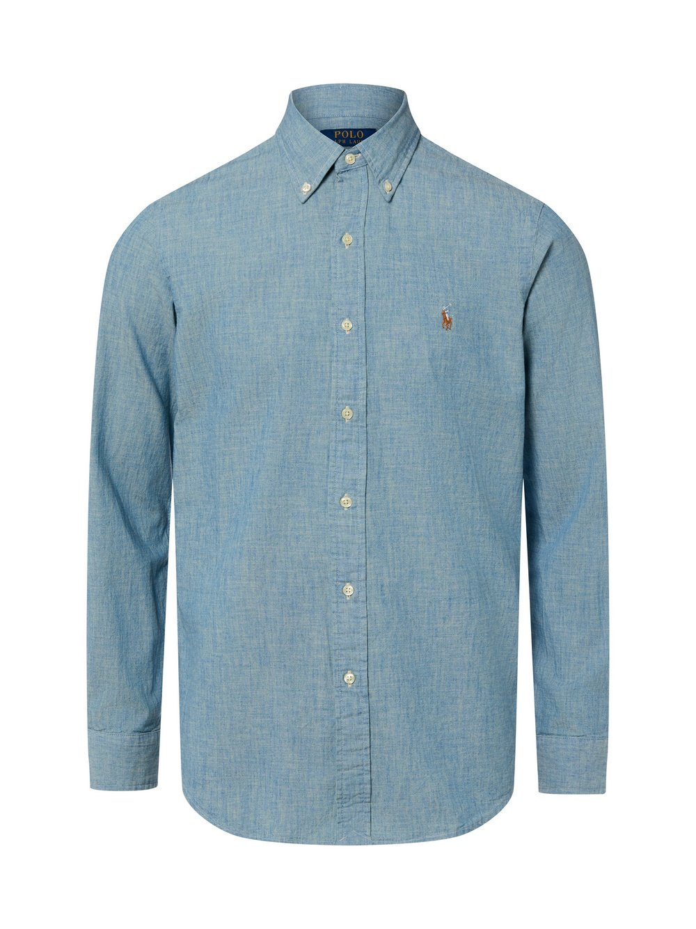 Polo Ralph Lauren Męska koszula casualowa - Custom Fit Mężczyźni Modern Fit Bawełna niebieski, L
