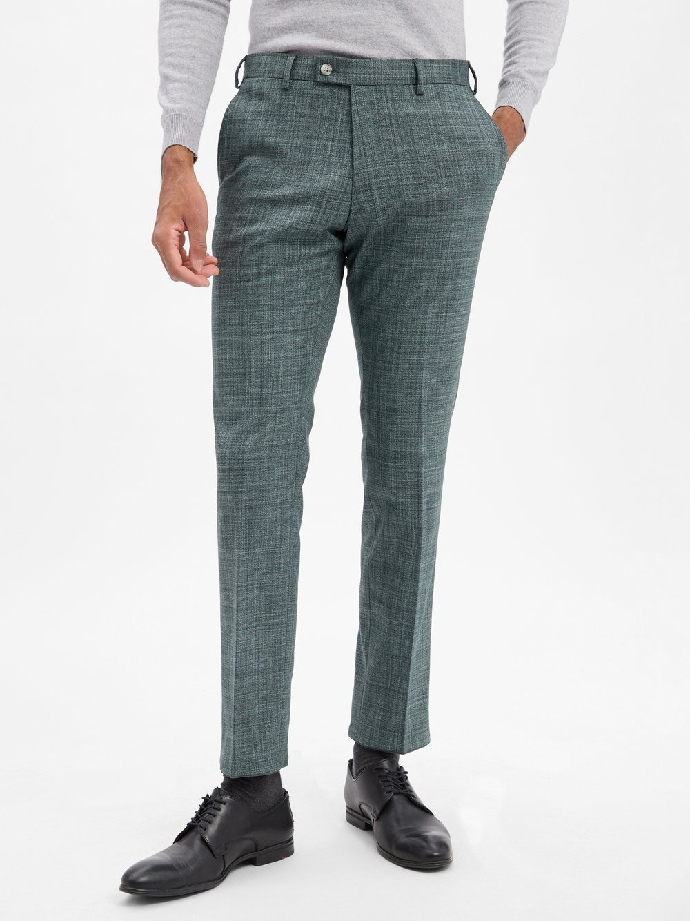 Andrew James Spodnie - Mitch Mężczyźni Modern Fit zielony, 50