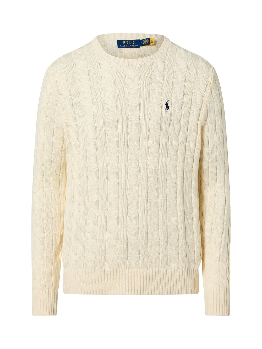 Polo Ralph Lauren Męski sweter z dzianiny Mężczyźni Bawełna biały, M