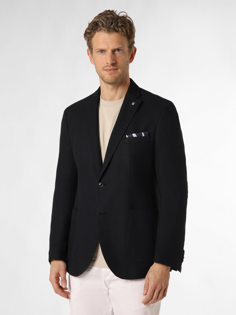 CG - CLUB of GENTS Kurtka męska - Arel Mężczyźni Slim Fit niebieski, 52