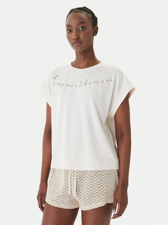 Emporio Armani T-Shirt EW000616 AF20243 U1131 Biały Regular Fit