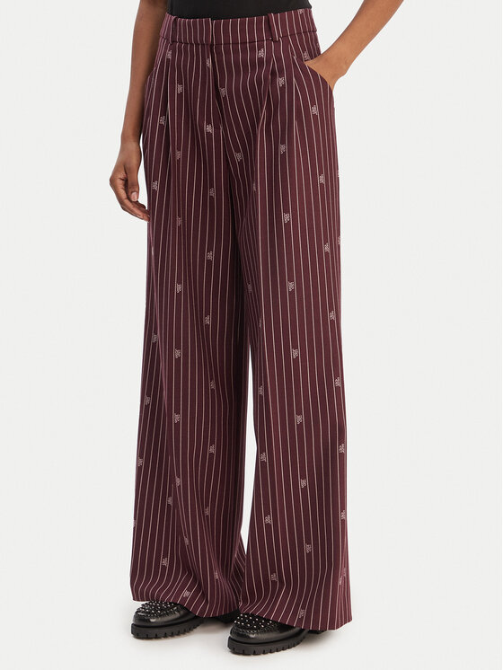 HUGO Spodnie materiałowe Haviri 50554419 Bordowy Relaxed Fit