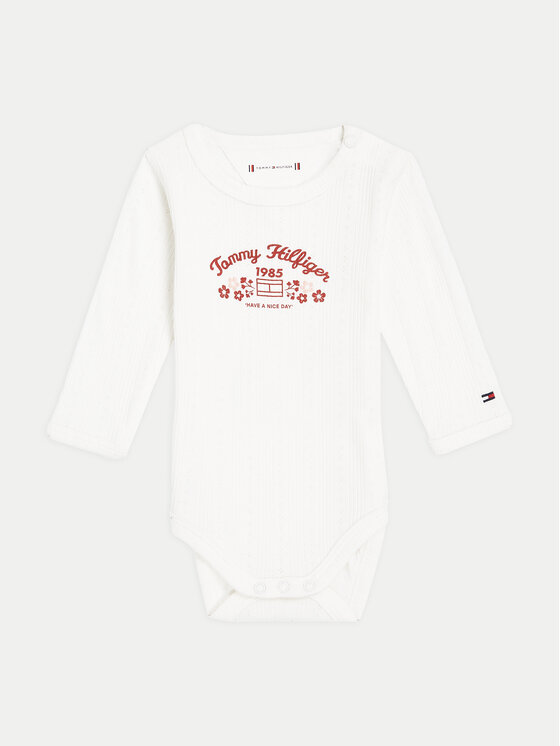 Tommy Hilfiger Body dziecięce KN0KN01896 Biały