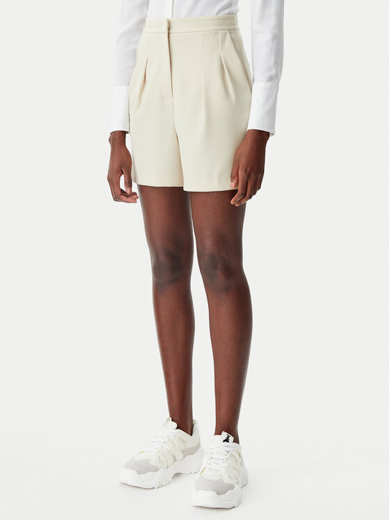 Patrizia Pepe Szorty materiałowe 8P0697/A545-B814 Beżowy Regular Fit