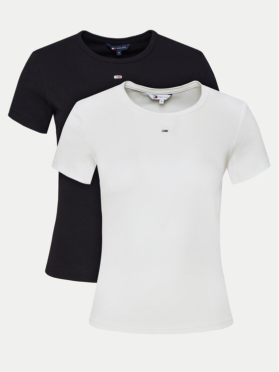 Tommy Jeans Komplet t-shirtów DW0DW21430 Kolorowy Slim Fit