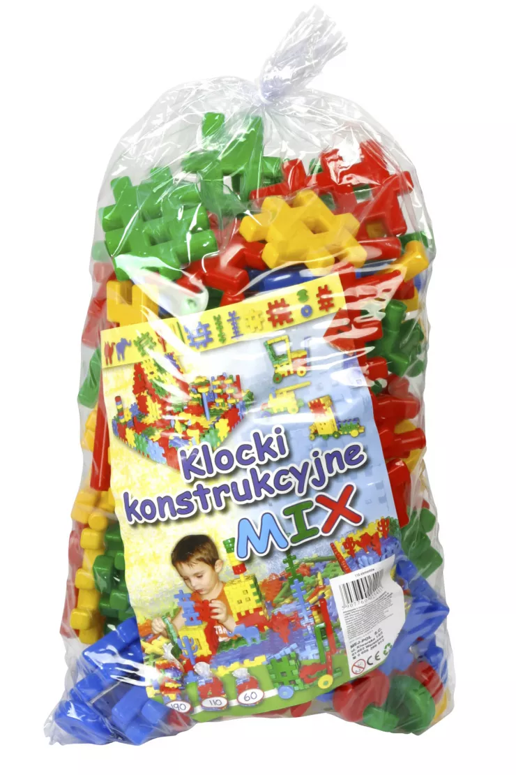  Klocki konstrukcyjne 110 el. mix w worku
