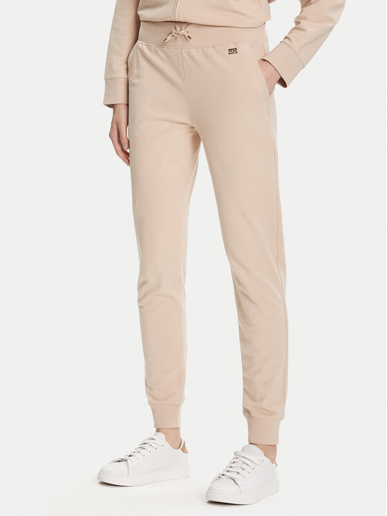 EA7 Emporio Armani Spodnie dresowe 7W000461 AF13135 U1046 Beżowy Regular Fit