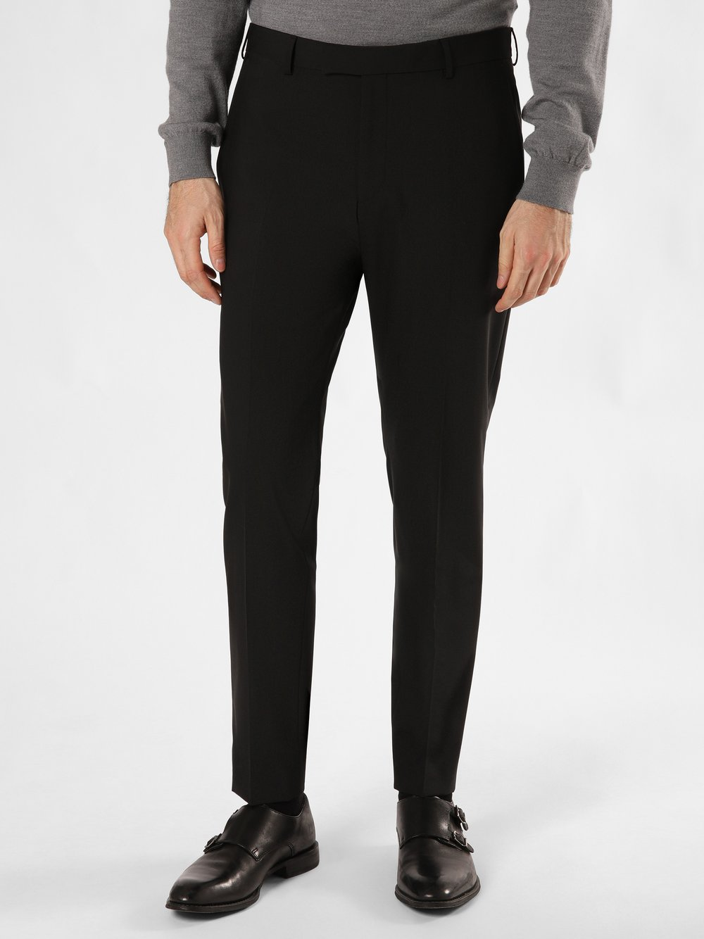 Strellson Męskie spodnie od garnituru modułowego Mężczyźni Slim Fit Sztuczne włókno czarny, 94