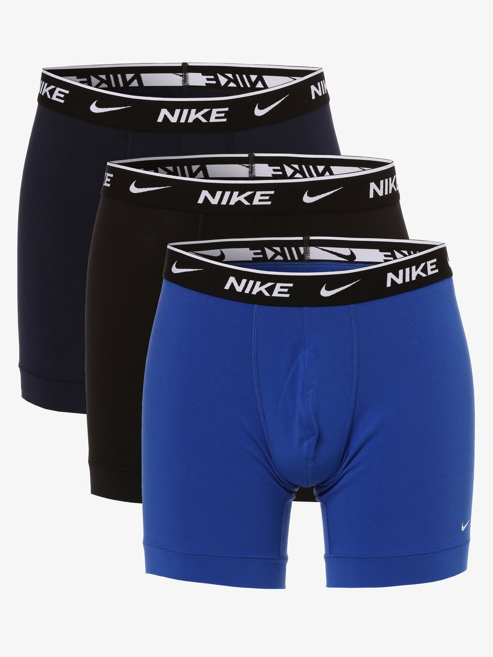 Nike Obcisłe bokserki pakowane po 3 szt. Mężczyźni Dżersej niebieski|czarny jednolity, XL