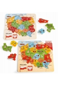 PUZZLE DREWNIANE 16EL MAPA POLSKI HIT