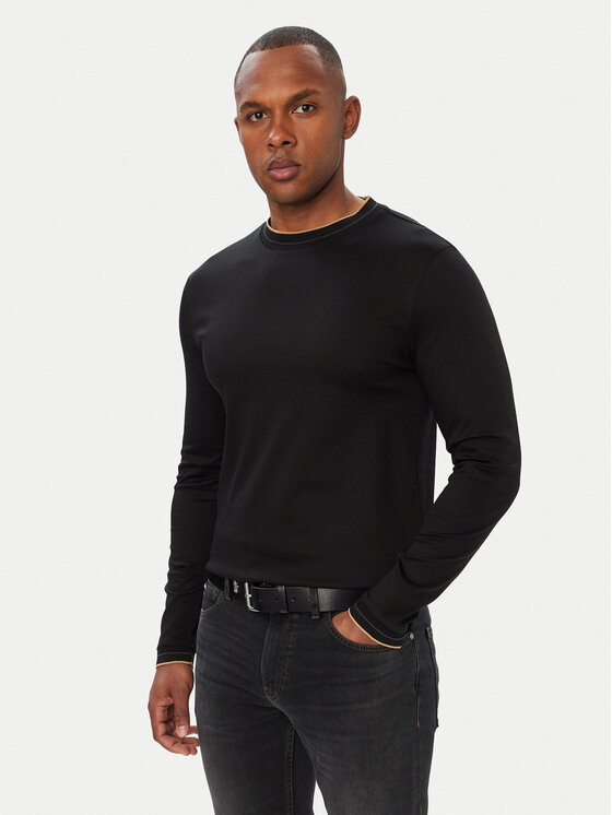 BOSS Longsleeve H-Tenison 195 50565601 Czarny Slim Fit