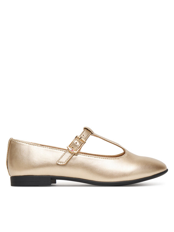 Tommy Hilfiger Baleriny T3A3-34001-1372 S Złoty
