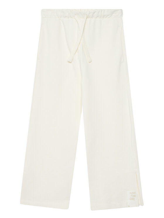 United Colors Of Benetton Spodnie dresowe 3NBMCF06K Écru Relaxed Fit